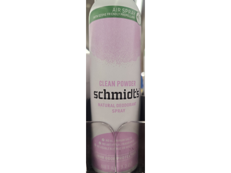 Schmidt's Natural Deodorant Spray, Clean Powder, 3.2 oz
