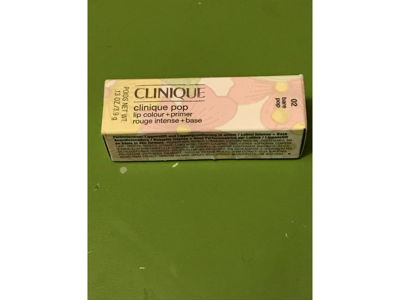 Clinique Pop Lip Color + Primer Lipstick, 02 Bare, 0.13 oz/3.9 g