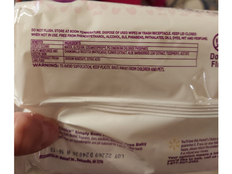 Simply Basic Fragrance Free Wipes, 56 Count