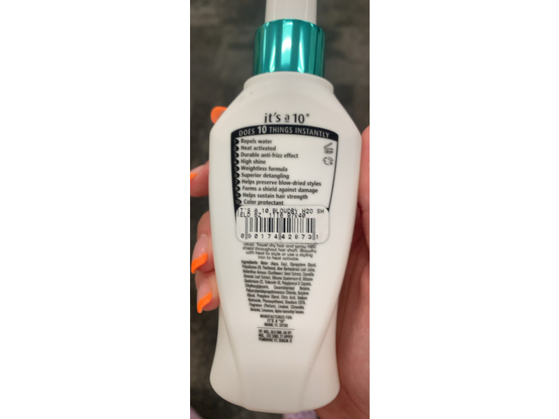 It's A 10 Blow Dry Miracle H₂O Shield, 6 fl oz/180 mL