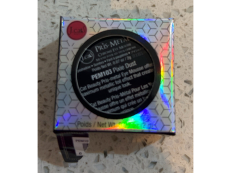 J.Cat Beauty Pris-Metal Chrome Eye Mousse, Pixie Dust, 0.07 oz/2 g