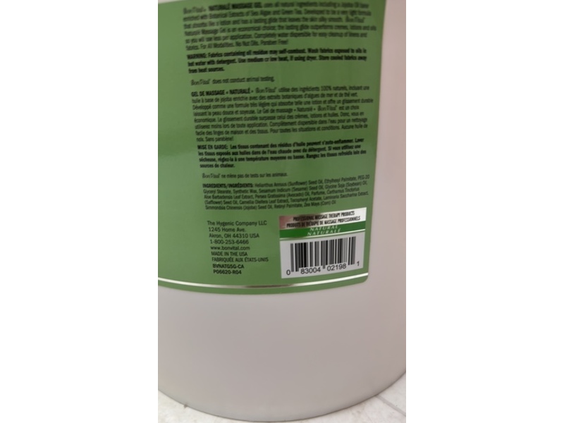 Bon Vital Massage Gel, Jojoba, 18.9 L