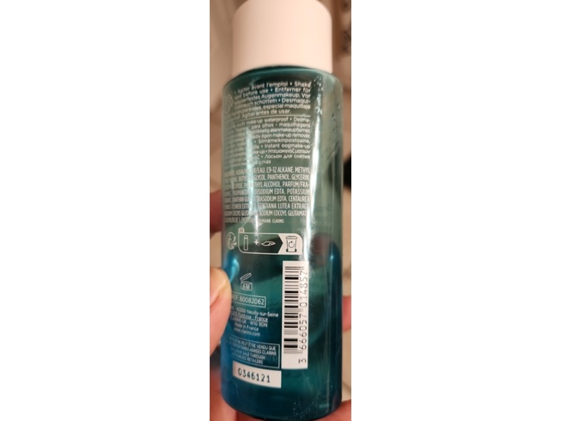 Clarins Paris Instant Eye Make-Up Remover, Alpine Golden Gentian & Cornflower Extracts, 4.2 fl oz/125 mL