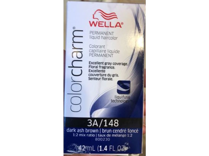 Wella Color Charm Permanent Liquid Haircolor, 3A/148 Dark Ash Brown, 1.4 fl oz/42 mL