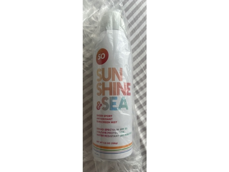 Sunshine Glitter Sun Shine & Sea Sunscreen Mist, SPF 50, 5.5 oz/156 g