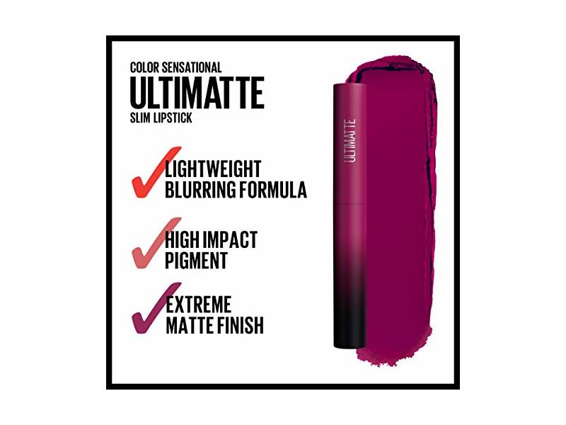 Maybelline Color Sensational Ultimatte Matte Lipstick,More Berry, 0.06 oz