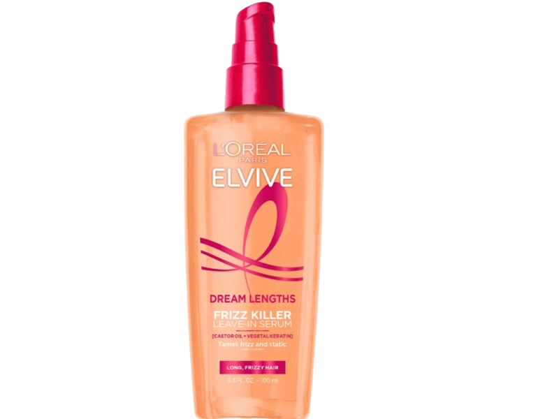 L'Oreal Paris Elvive Dream Lengths Frizz Killer Leave-In Serum, 3.4 fl oz/100 mL