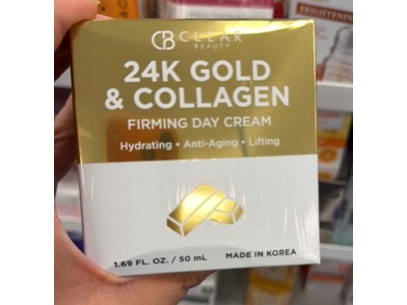 Clear Beauty 24K Gold & Collagen Firming Day Cream, 1.69 fl oz/50 mL