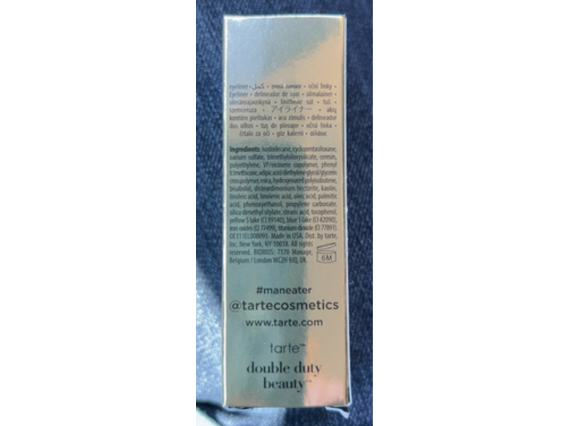 Tarte Maneater Clay Pot Liner, Black, 0.088 oz/2.5 g