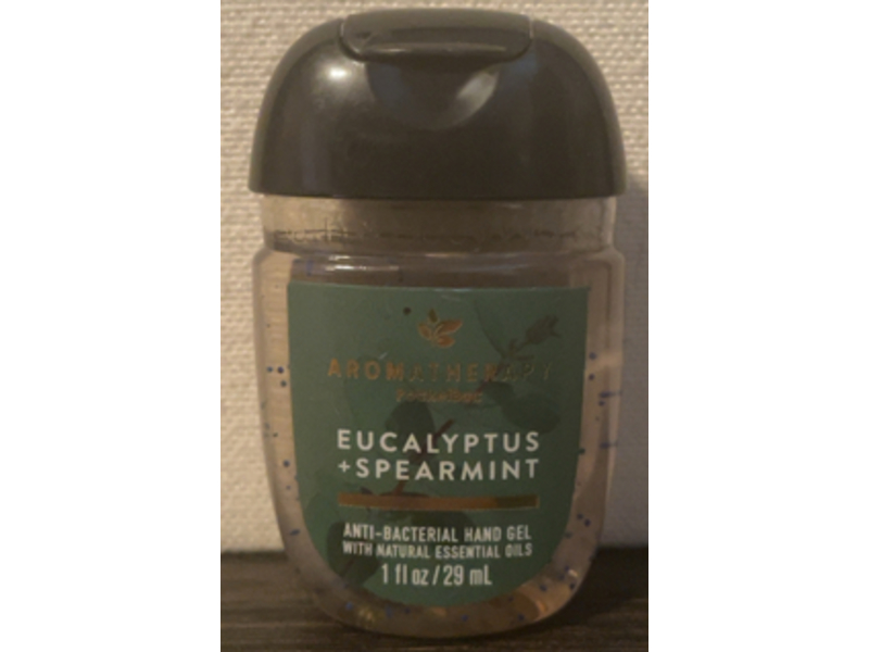 Bath & Body Works Aromatherapy Anti-Bacterial Cleansing Hand Gel, Eucalyptus + Spearmint, 1 fl oz/29 mL
