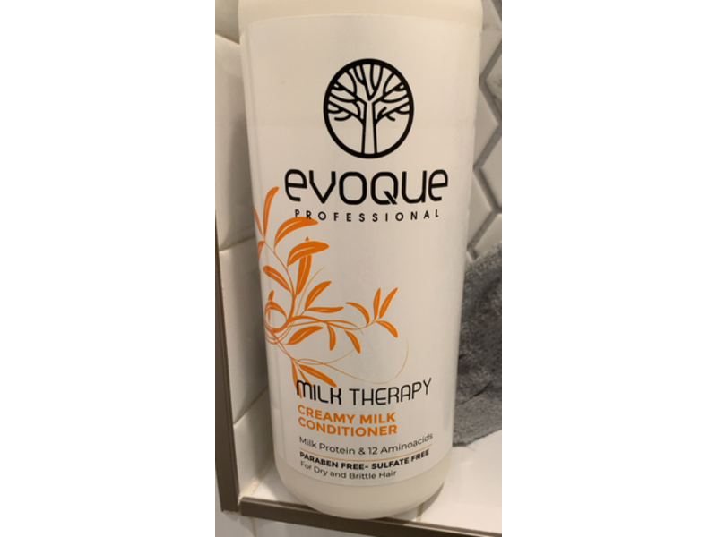 Evoque Milk Therapy Creamy Conditioner, Milk Protein & 12 Amino Acids, 33.81 fl oz/1000 mL