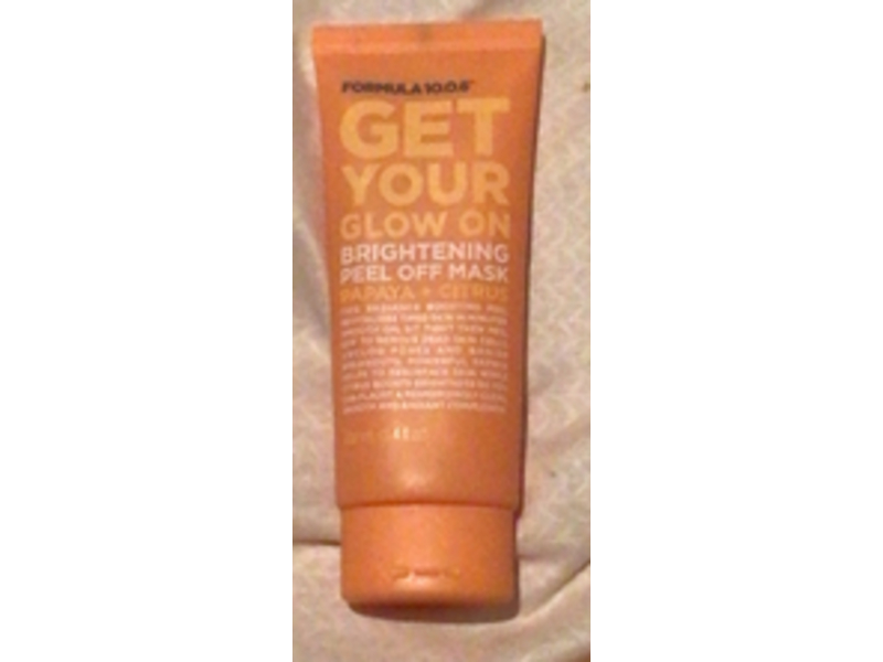 Formula 10.0.6 Get Your Glow On Brightening Peel Mask, Papaya + Citrus, 3.4 fl oz/100 mL