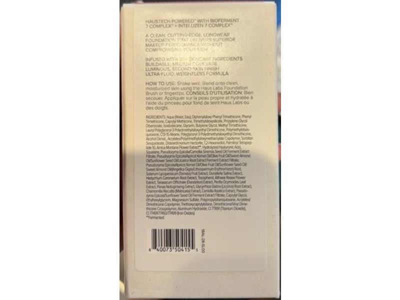 Haus Labs Triclone Skin Tech Foundation, 280 Light Medium Neutral, 1 fl oz/30 mL