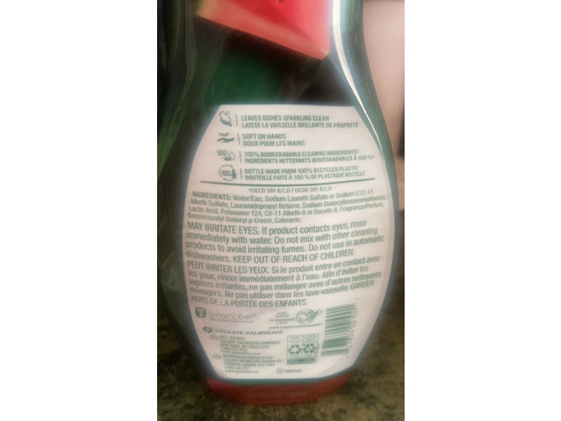 Palmolive Liquid Dish Soap, Watermelon Scent, 20 fl oz/591 mL, Pack Of 2