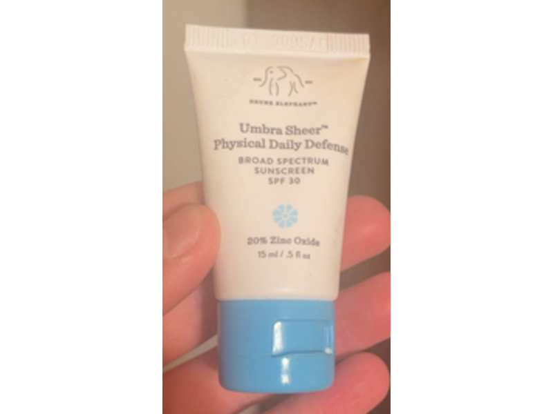 Drunk Elephant Umbra Sheer Physical Daily Defense Sunscreen, SPF 30, 0.5 fl oz/15 mL