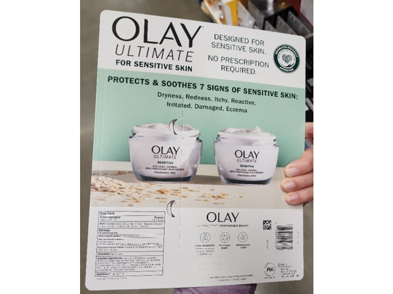 Olay Ultimate Moisturizer, Colloidal Oatmeal, 1.7 oz/48 g, Pack Of 2