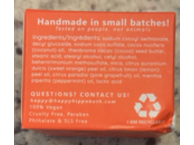 Happy Hippo Shampoo Bar, Duck Duck Orange, 3.17 oz/90 g