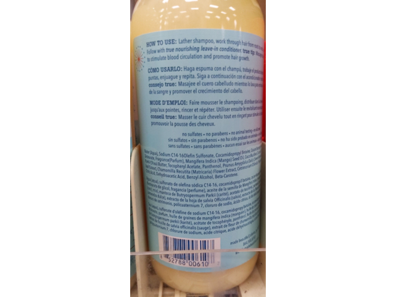 True by Made Beautiful Moisturizing Shampoo, 13 oz/384.45 mL