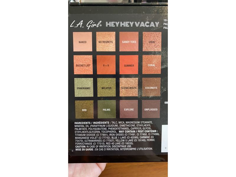 L.A. Girl Hey Hey Vacay 16 Color Eyeshadow Palette, Under The Palms
