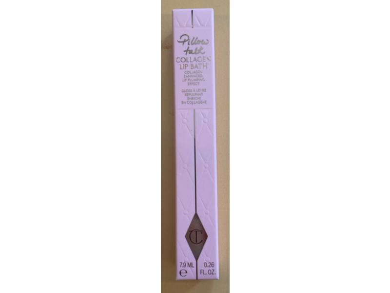 Charlotte Tilbury Collagen Lip Bath, Pillow Talk Fair, 0.26 fl oz/7.9 mL