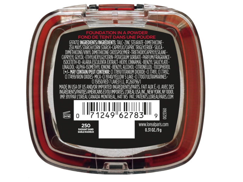 L'Oreal Paris Infallible Fresh Wear Foundation Powder, 250 Radiant Sand, 0.31 oz/9 g