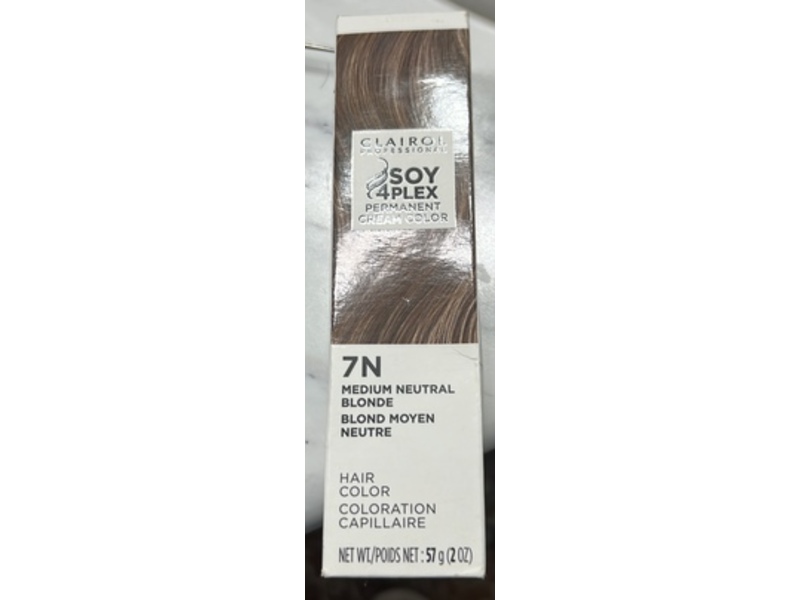 Clairol Professional Soy 4Plex Hair Color Coloration, 7N Medium Neutral Blonde, 2 oz/57 g