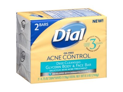 Dial Acne Control Deep Cleansing Body & Face Bar, 4.25 oz