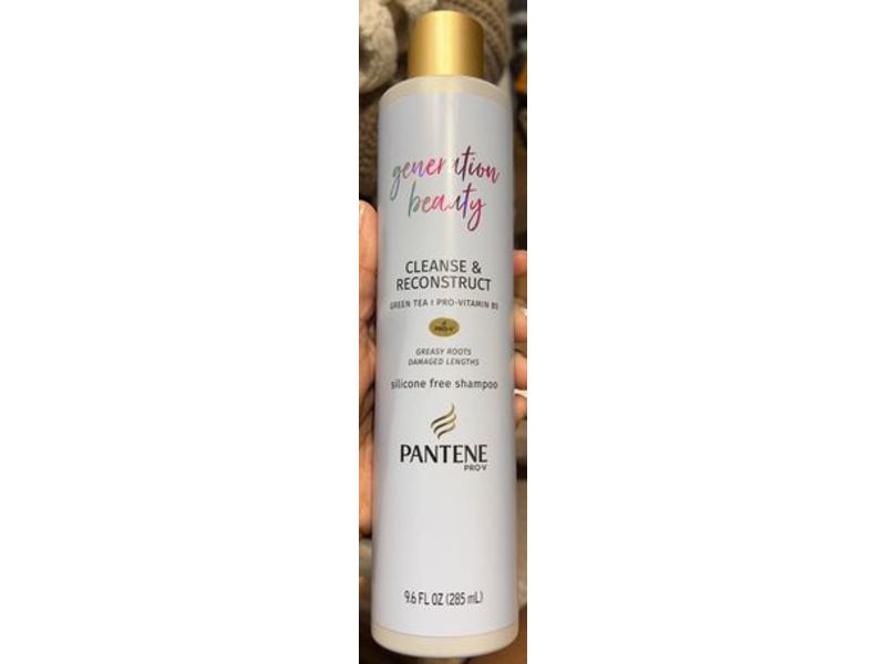 Pantene Generation Beauty Cleanse & Reconstruct Shampoo, Silicone Free, 9.6 fl oz/285 mL
