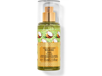 Bath & Body Works Waikiki Fine Fragrance Mist, Beach Coconut, 2.5 fl oz/75 mL