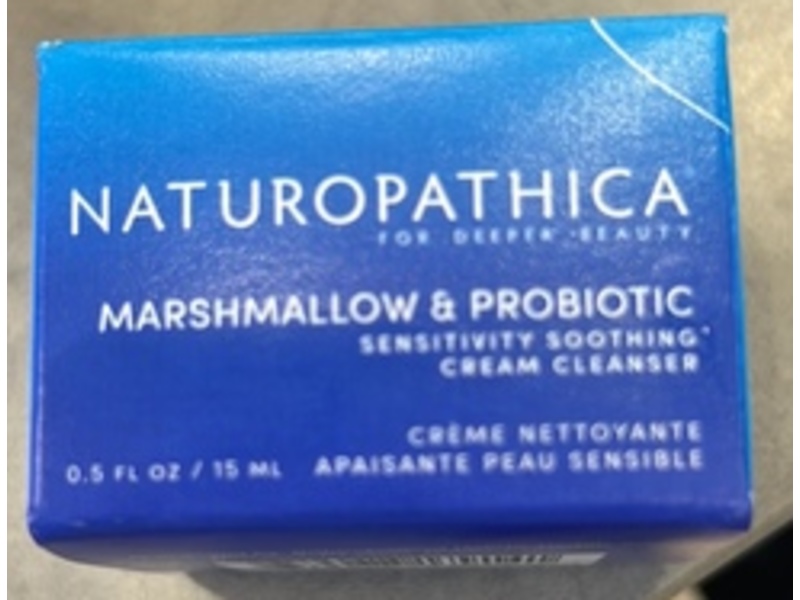 Naturopathica Sensitivity Soothing Cream Cleanser, Marshmallow & Probiotic, 0.5 fl oz/15 mL
