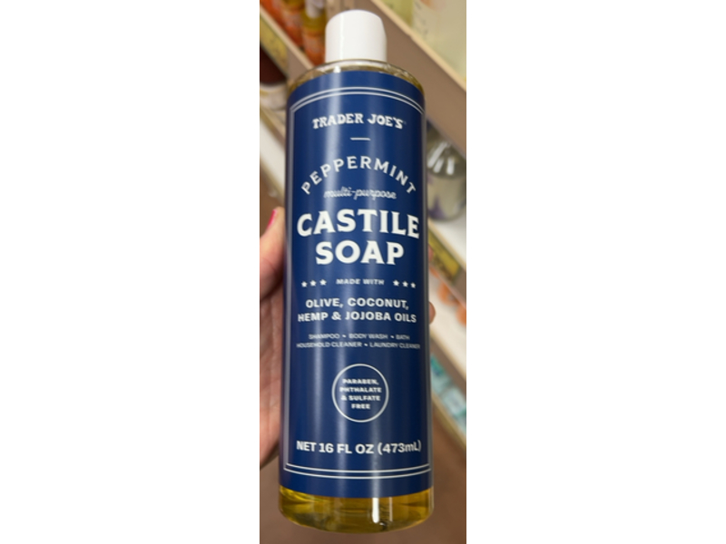 Trader Joe's Multi-Purpose Castile Soap, Peppermint, 16 fl oz/473 mL