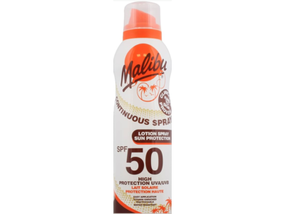 Malibu Continuos Spray Lotion, SPF 50, 175 mL
