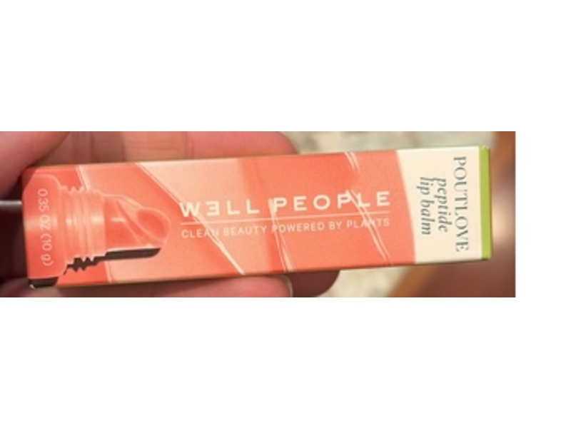 Well People Poutlove Peptide Lip Balm, Pink Grapefruit, 0.35 oz/10 g