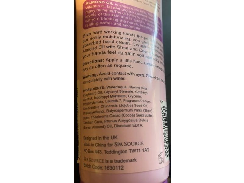 Spa Source Moisturizing Hand Cream, 6.7 fl oz/200 mL
