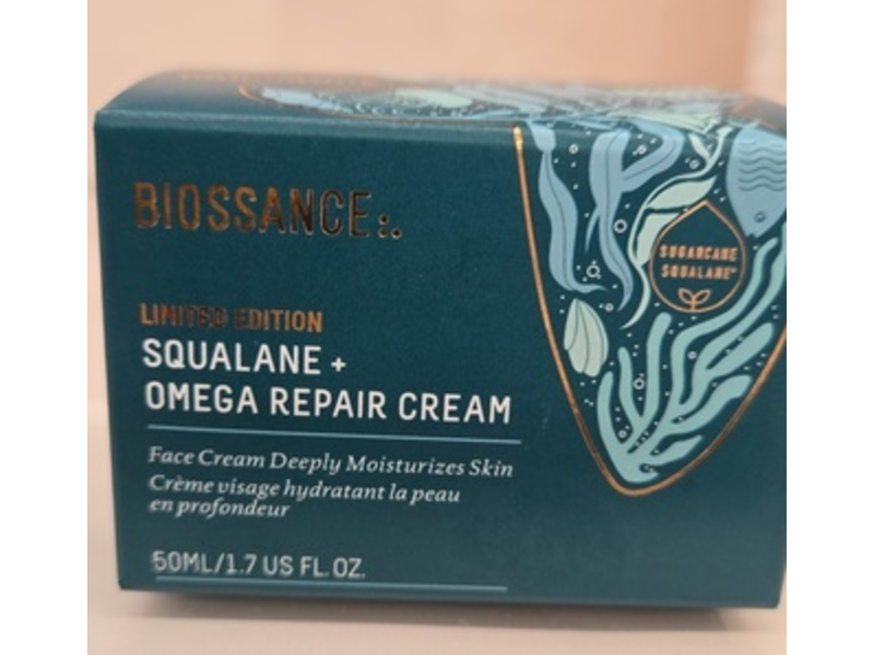 Biossance Squalane+ Omega Repair Cream, Limited Edition, 1.7 fl oz/50 mL