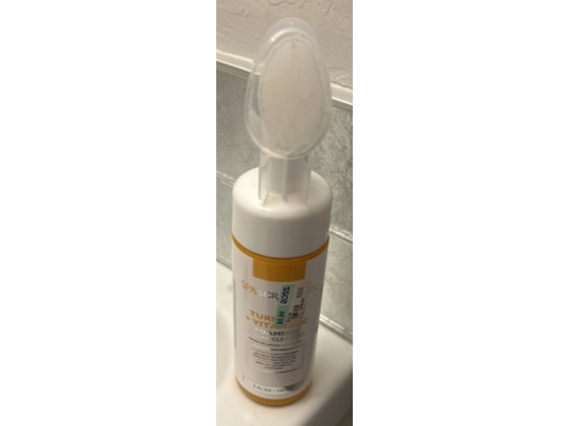 SpaScriptions Foaming Facial Cleanser, Turmeric+Vitamin C, 5 fl oz/150 mL