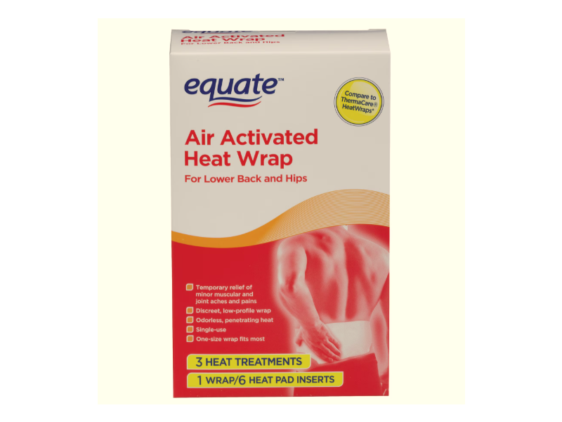 Equate Air Activated Heat Wrap, 3 Count