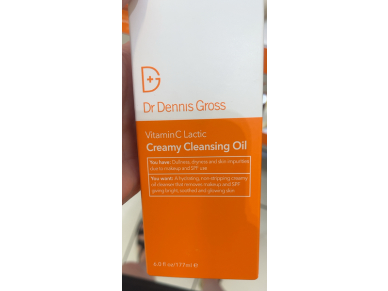 Dr Dennis Gross Creamy Cleansing Oil, Vitamin C Lactic, 6.0 fl oz/177 mL