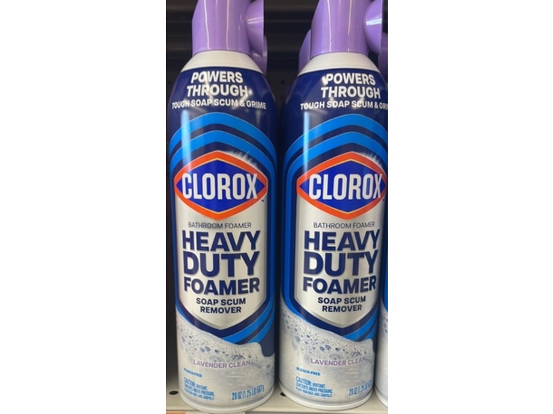 Clorox Bathroom Heavy Duty Foamer Soap Scum Remover, Lavender Clean, 20 oz/587 g