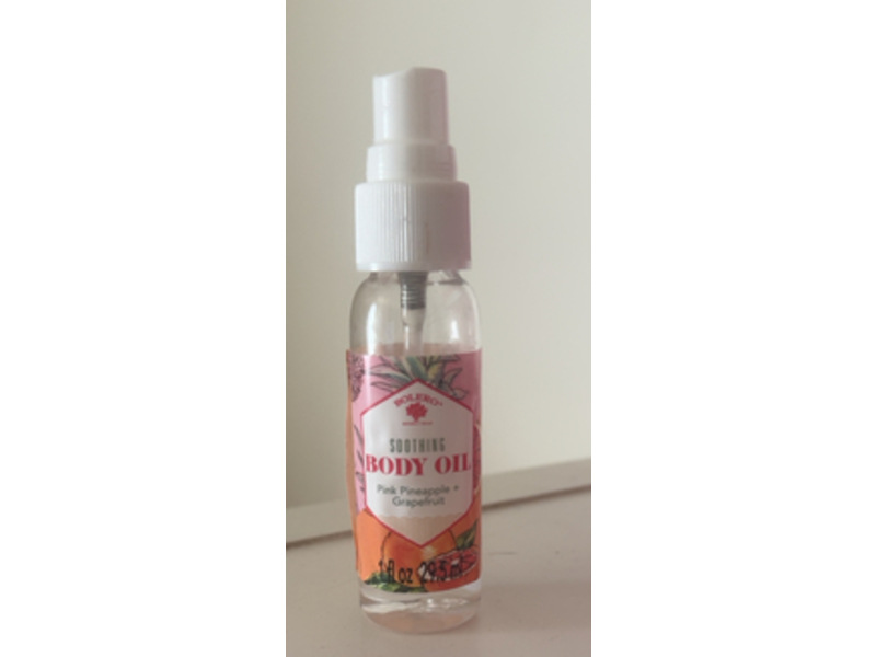 Bolero Soothing Body Oil, Pink Pineapple + Grapefruit, 1 fl oz/29.5 mL