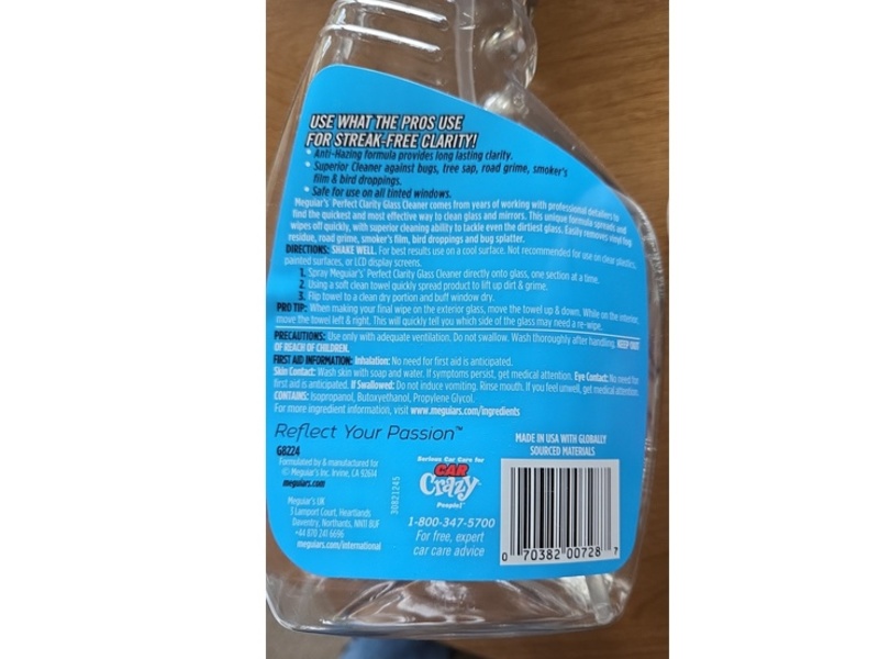 Meguiar's Perfect Clarity Glass Cleaner, 24 fl oz/709 mL