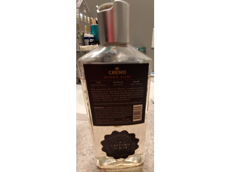 Cremo All Season Body Wash, Reserve Blend, 16 fl oz/473 mL