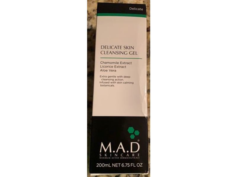 M.A.D Skincare Delicate Skin Cleansing Gel, Delicate, 6.75 fl oz/200 mL