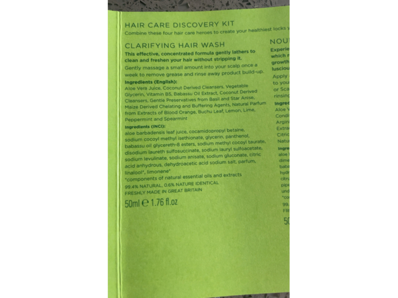 Tropic Clarifying Hair Wash, 1.76 fl oz/50 mL