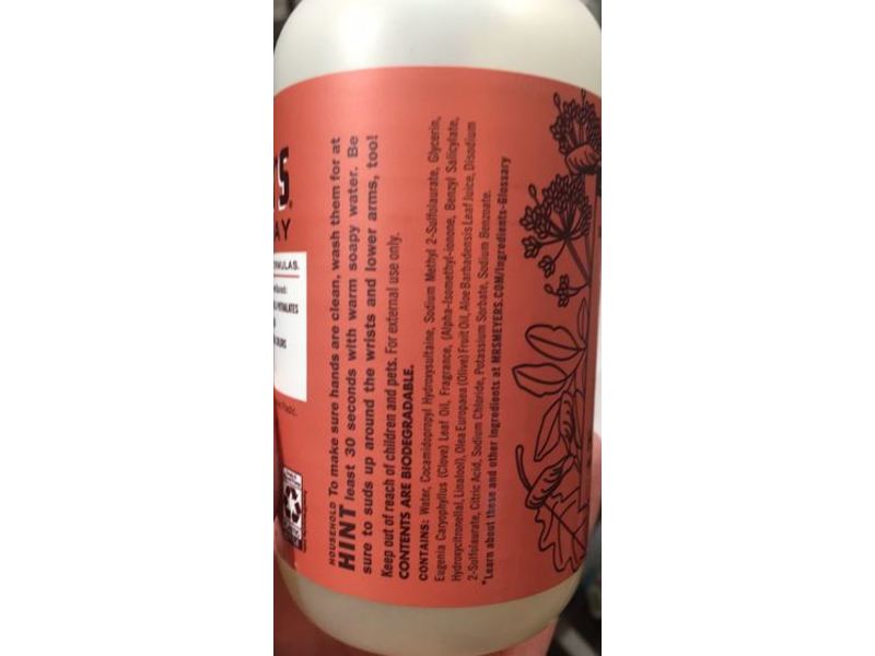 Mrs. Meyer's Clean Day Hand soap, Fall Leaves Scent, 12.5 fl oz/370 mL