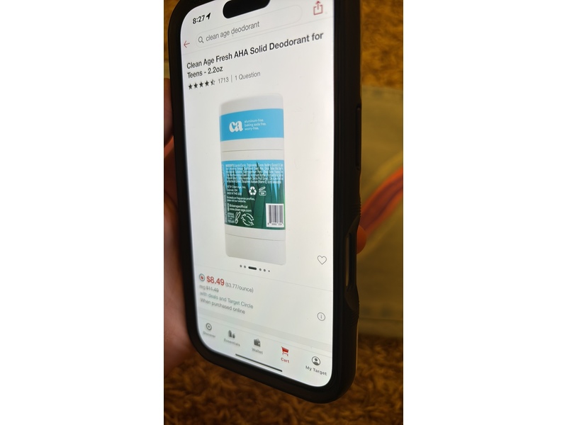 Clean Age AHA Deodorant, Fresh, 2.25 oz/64 g