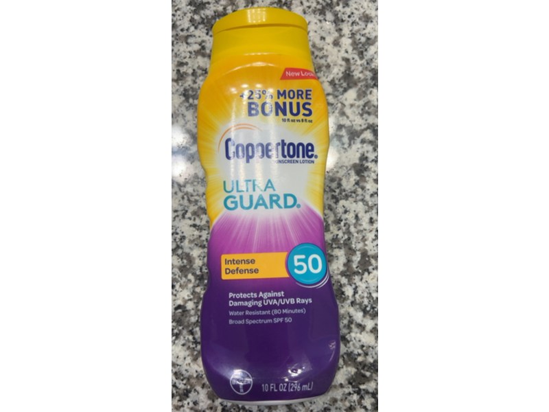 Coppertone Sunscreen lotion, Intense Defence 50, 10 fl oz/296 mL