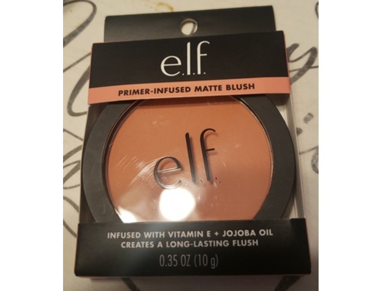 e.l.f. Primer-Infused Matte Blush, Vitamin E + Jojoba Oil, Always Fresh, 0.35 fl oz/10 g