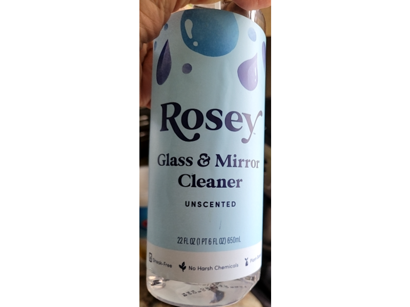 Rosey Glass & Mirror Cleaner, 22 fl oz/650 mL
