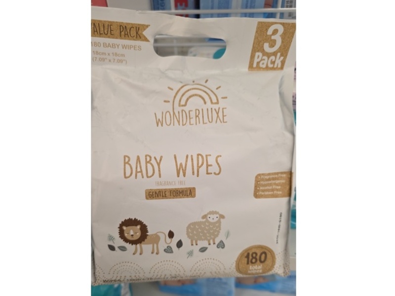 Wonderluxe Baby Wipes, 180 Count